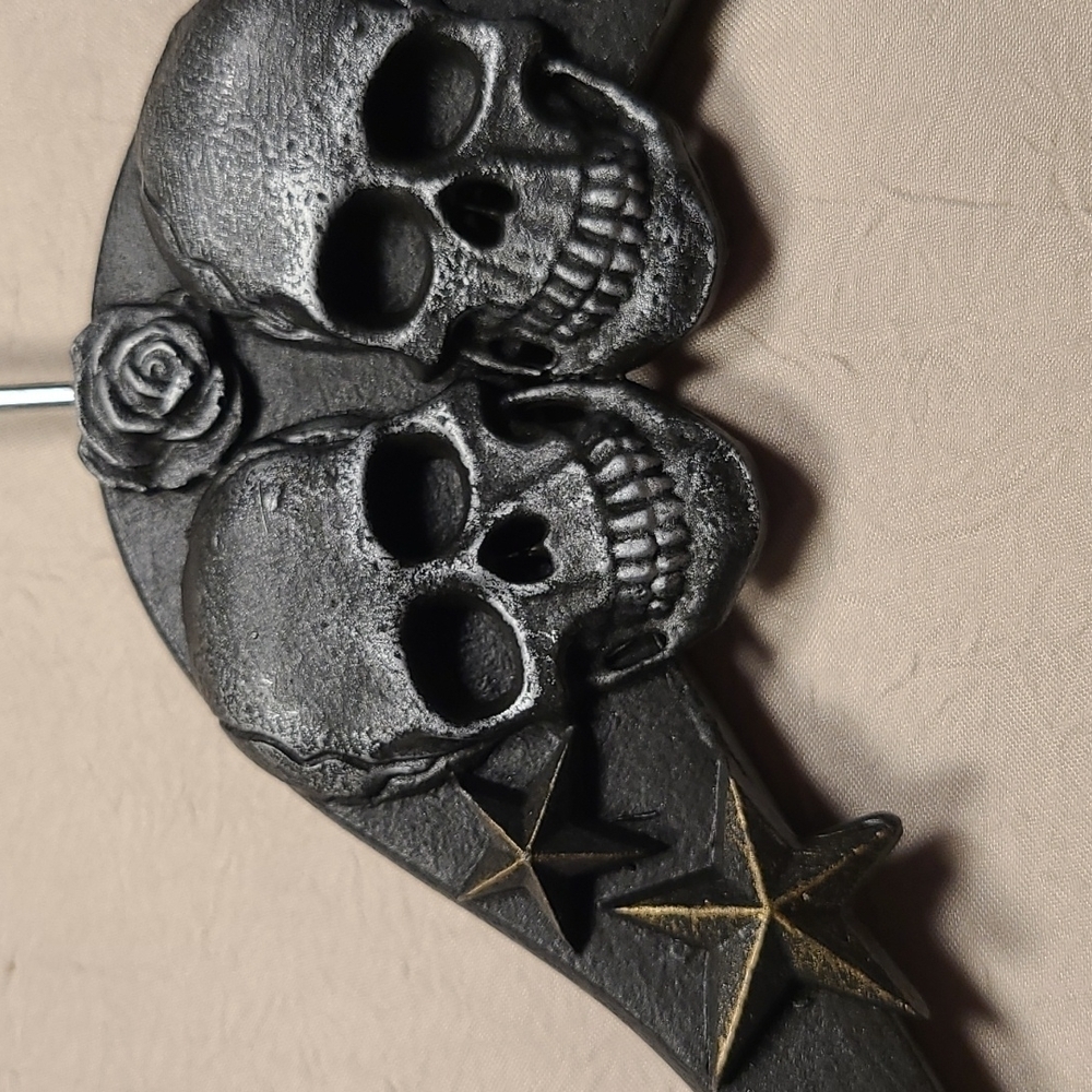 SKULL MOTORCYCLE JACKETorVEST PIRATE SKULL WOODEN CLOTHE… - Picture 2 of 3